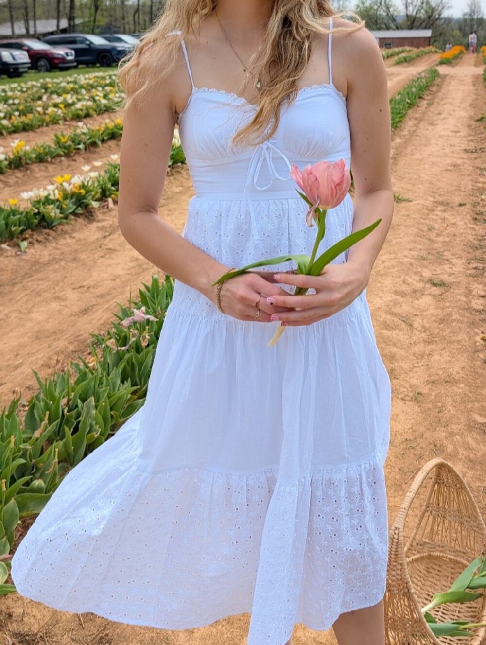 White Maxi Dress with Spaghetti Straps